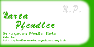 marta pfendler business card